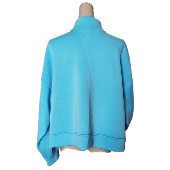 All In Motion Sandwash Half zip pullover Cropped  Light Blue NWT Sz 2XL - Picture 7 of 9